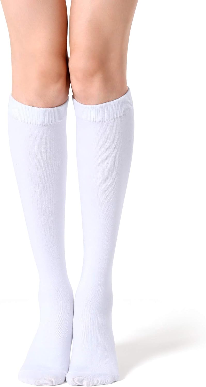 FITRELL Women's Knee High Socks Outdoor Sport Athletic Socks Casual Stripe Tube Socks 1-4 Pack - Image 2